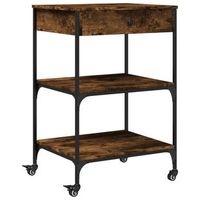 carrito de cocinarestanteria de cocina carrito de servir madera ingenieria roble ahumado 60x48x895 cm