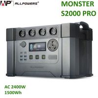 estacion de energia portatil allpowers monster s2000 pro 2400w - 1500wh solar powerstation