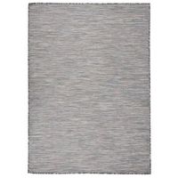 alfombra de exterior de tejido plano marron y azul 200x280 cm vidaxl