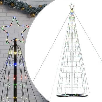 Árbol De Navidad Cono De Luz 1534 Leds De Colores 503 Cm Vidaxl