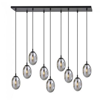 Lámpara colgante celeste grafito (9 luces)