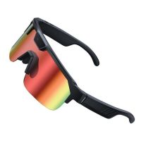 zeblaze gafas inteligentes camara ia altavoces traductor polarizadas naranja