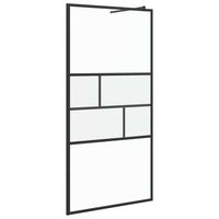 pared de ducha walk-in negro 100 x 195 x 05 cm vidaxl
