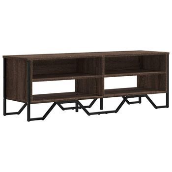 Mueble De Tv | Mueble De Salón | Gabinete De Tv Madera De Ingeniería Marrón Roble 122x34x41 Cm