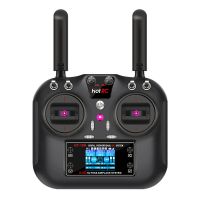 hotrc ht-10a 24ghz 10ch fhss transmisor de radio con pantalla a color de 17 pulgadas y receptor f-10a para modelos de