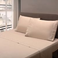 juego sabanas 100 algodon saten 300 hilos vainica 30 cm perola 150 cm rufino diaz beige