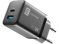 reacondicionado seminuevo muy bueno cargador movil - cellularline multipower micro usb c 45w universal negro