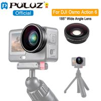 puluz lente gran angular de 185 grados para dji osmo action 6 lente de aumento de angulo de vision fov para camara dji action 6