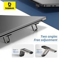 soporte baseus para ordenador portatil de escritorio 2 uds soporte portatil de aluminio para portatil soportes para macbook pro ipad soporte de 10-18 pulgadas
