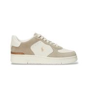 polo ralph lauren para hombre 809945251002 zapatillas masters court de piel y ante beige 47 plano cordones casual