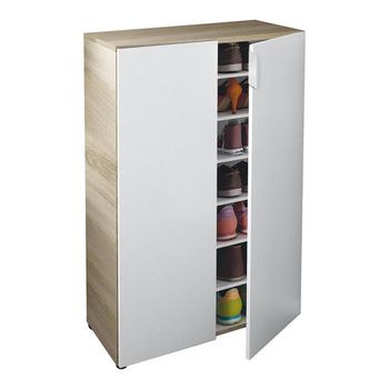 Zapatero compacto con seis estantes cm 72 x 36 x 103 h roble