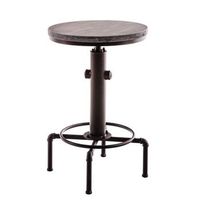 mesa lumos industrial look  o 50 cm madera bronce o 39 cm clp