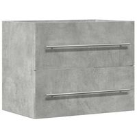 mueble de almacenaje  armario para lavabo aglomerado gris hormigon 60x385x48 cm