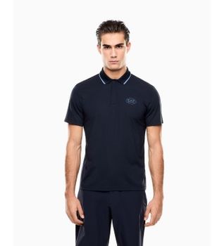 EA7 para hombre. 7M001288_AF13520 Polo Golf Pro marino (XXL), Casual, Viscosa, Manga corta