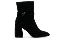 botines de ante con doble hebilla black 38