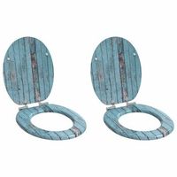asiento de inodoro de cierre suave 2 uds azul 44 x 38 cm vidaxl