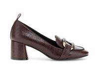escote efecto piel con pinza bordeaux