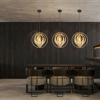 Lámpara De Mesa Colgante Flame De Altura Regulable E27 Zmh
