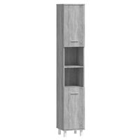 armario de bano madera contrachapada gris sonoma 30x30x179 cm vidaxl