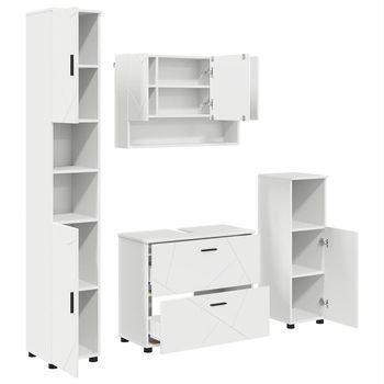 Juego De Muebles De Baño 4 Uds. 35 X 30 X 192 Cm Vidaxl