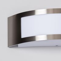 ledkia aplique de pared exterior de acero inoxidable girig plateado
