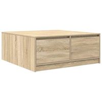 mesa de centro con cajones roble sonoma 100x100x40 cm