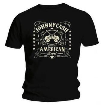 Johnny Cash Camiseta manga larga American Rebel para mujer