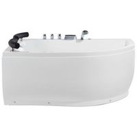 banera de hidromasaje de acrilico sanitario blanco con led derecha doble 158 x 113 cm diseno moderno paradiso