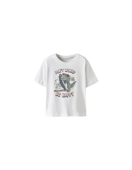 Camiseta name it Nmmvagno Loose Infantil Bright Blanco
