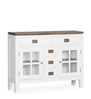 Consola de madera blanca anch. 105 cm