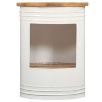 mesa de centrormesa auxiliarrmesa de cafe de madera maciza de mango 43x55 cm