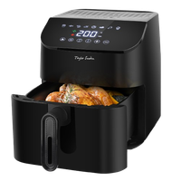 taylor swoden amy - freidora de aire de 45 l 8 preajustes de coccion con un solo toque y funcion de precalentamiento 1350w digital temporizador libre de bpa bandeja antiadherente negroamy02l73