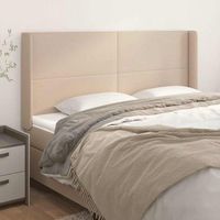 vidaxl cabecero con orejas cuero sintetico capuchino 163x16x118128 cm