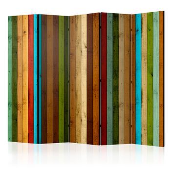 Biombo - Wooden Rainbow Ii (225x172 Cm)