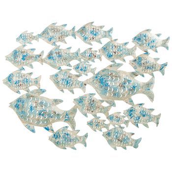 Aplique Pared Peces Gris Y Azul