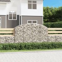 cesta gaviones  gavion para piedras  gavion decorativo forma arco hierro galvanizado 200x30x120140 cm cfw544343
