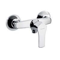 grifo ducha monomando con rociador con flexo y soporte ramon soler titanium
