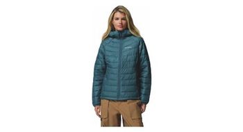 Chaqueta con capucha columbia powder lite ii azul para mujer