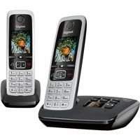 gigaset c430a duo cordless phone with answering machine - twin handsets