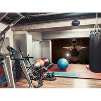fotomural gimnasio chica body pump 350 x 250 cm