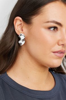Pendientes Plateados Twist