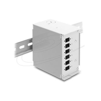 Adaptador de fibra óptica Delock 91066 SC/LC 6 conectores gris metal