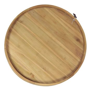 Bandeja de servicio redonda de madera de teca, ø 80 cm