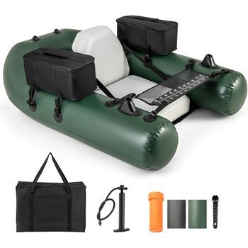 Kayak Hinchable, Barco De Pesca Inflable Con 1 Bomba, Costway, 157 X 114 X 35 Cm,camuflaje