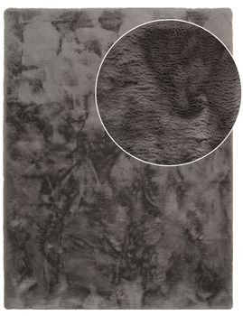Alfombra de piel Fluffy_deluxe antracita 60x100 cm