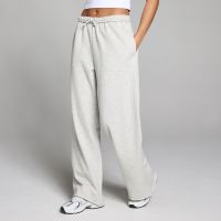 pantalon de chandal de pierna recta de felpa francesa ligero para mujer de mp - gris moteado - s
