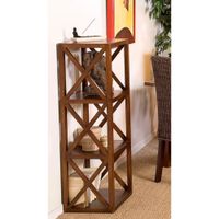 estanteria con 3 estantes de 40 cm de madera de mindi marron