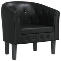 sillon con asiento comodo diseno moderno en pvc negro dec026470