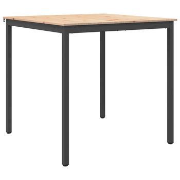 Mesa De Bar Natural 110 X 110 X 105 Cm Madera De Pino Macizo