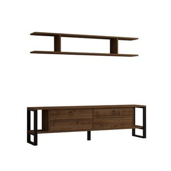 Mueble Tv Con Estante Melis-lydia Nogal